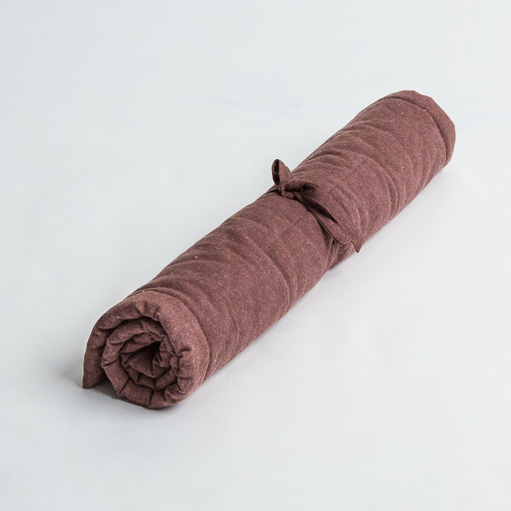 Roll Up Mat in Purple/Red Tweed