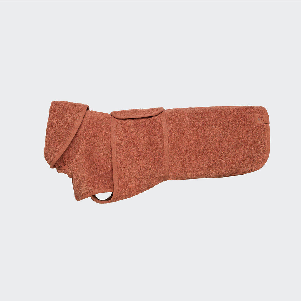 Dog Bathrobe & Towel in Brick Red from Cloud 7