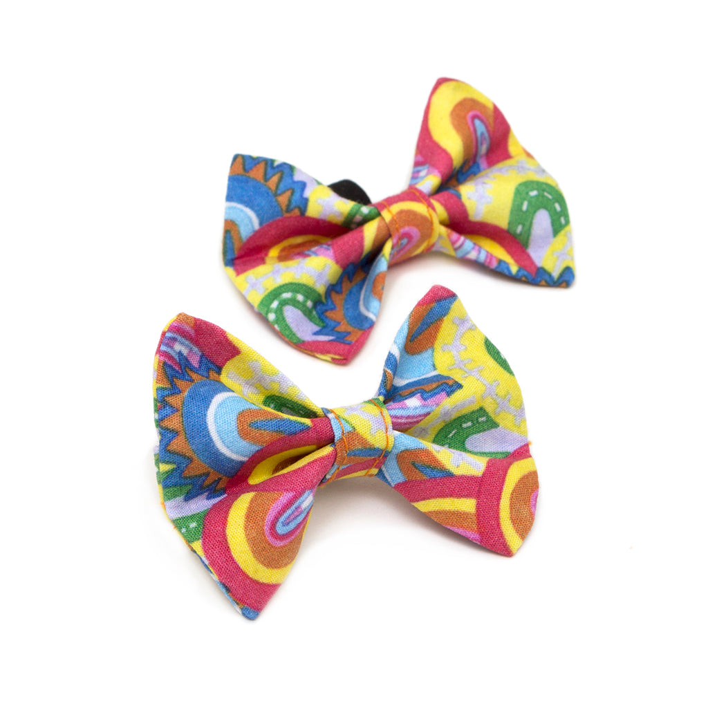 Over the Rainbow Cat Bow Tie by Hiro + Wolf