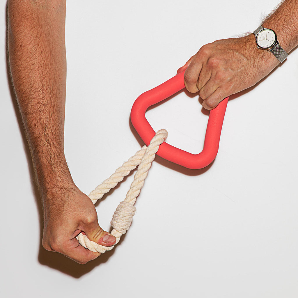 Wild One - Triangle Rope Tug Toy - Coral Red