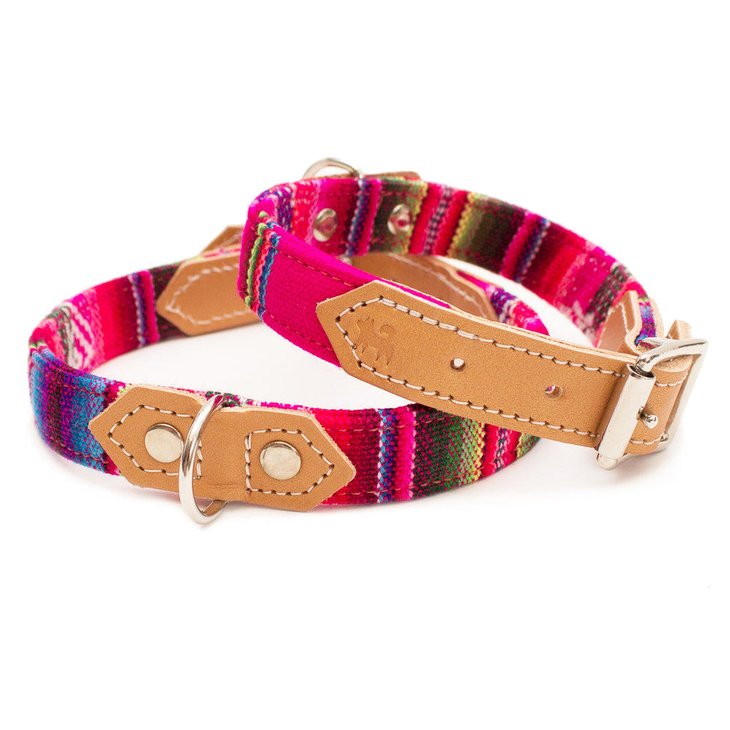 Inca Pink Dog Collar by Hiro + Wolf