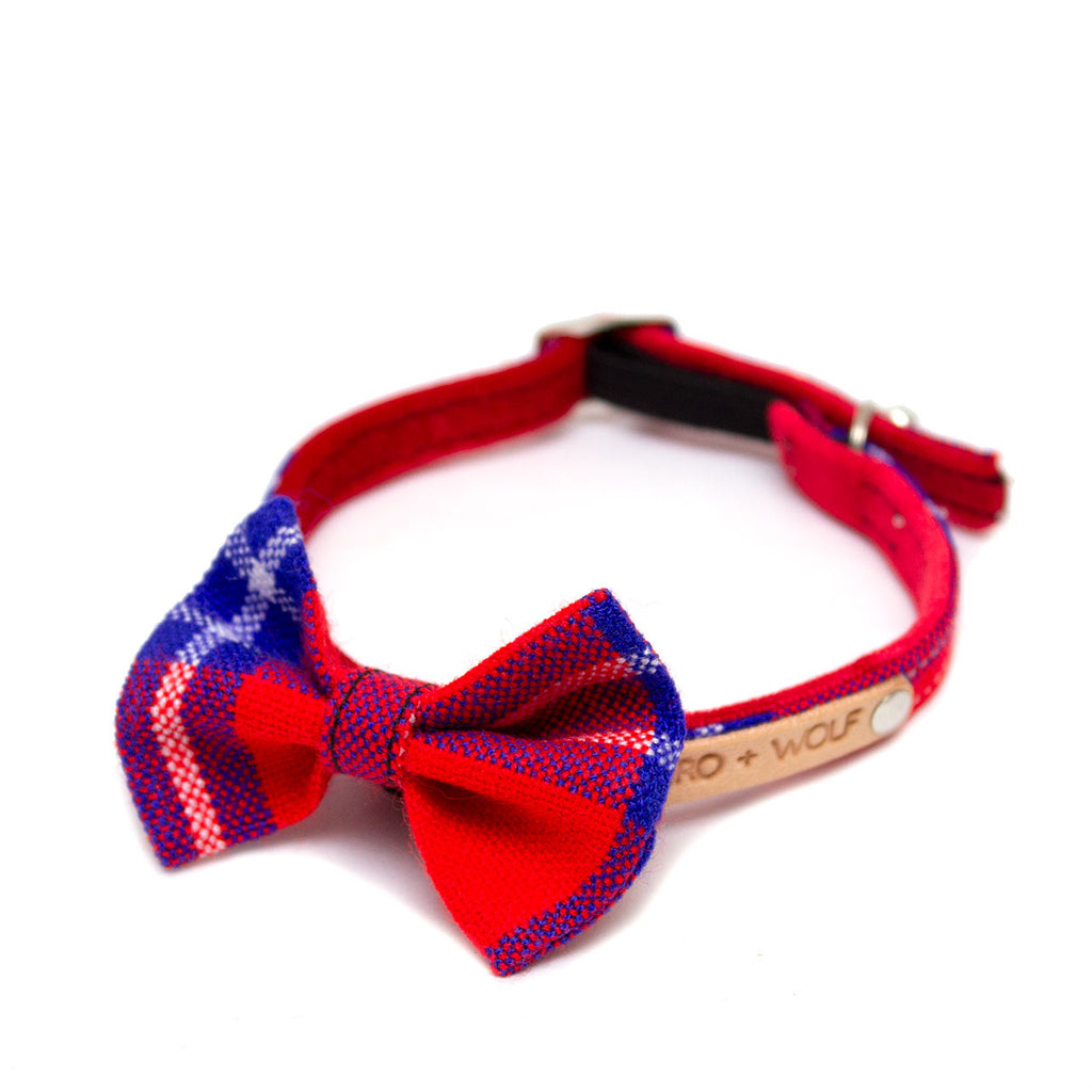 Skuka Red Cat Bow Tie by Hiro + Wolf